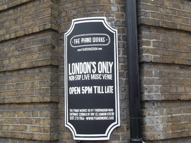 Pianoworks London EC1R taken 2017/09/25.. (Pub, External). Published on 11-03-2019