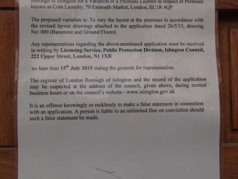 London Spa-Cottons London EC1 taken August 2015. (Sign). Published on 14-08-2015