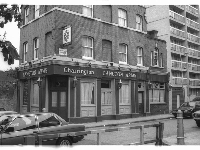 Langton Arms London EC1 taken July 1985.. (Pub, External). Published on 07-02-2019