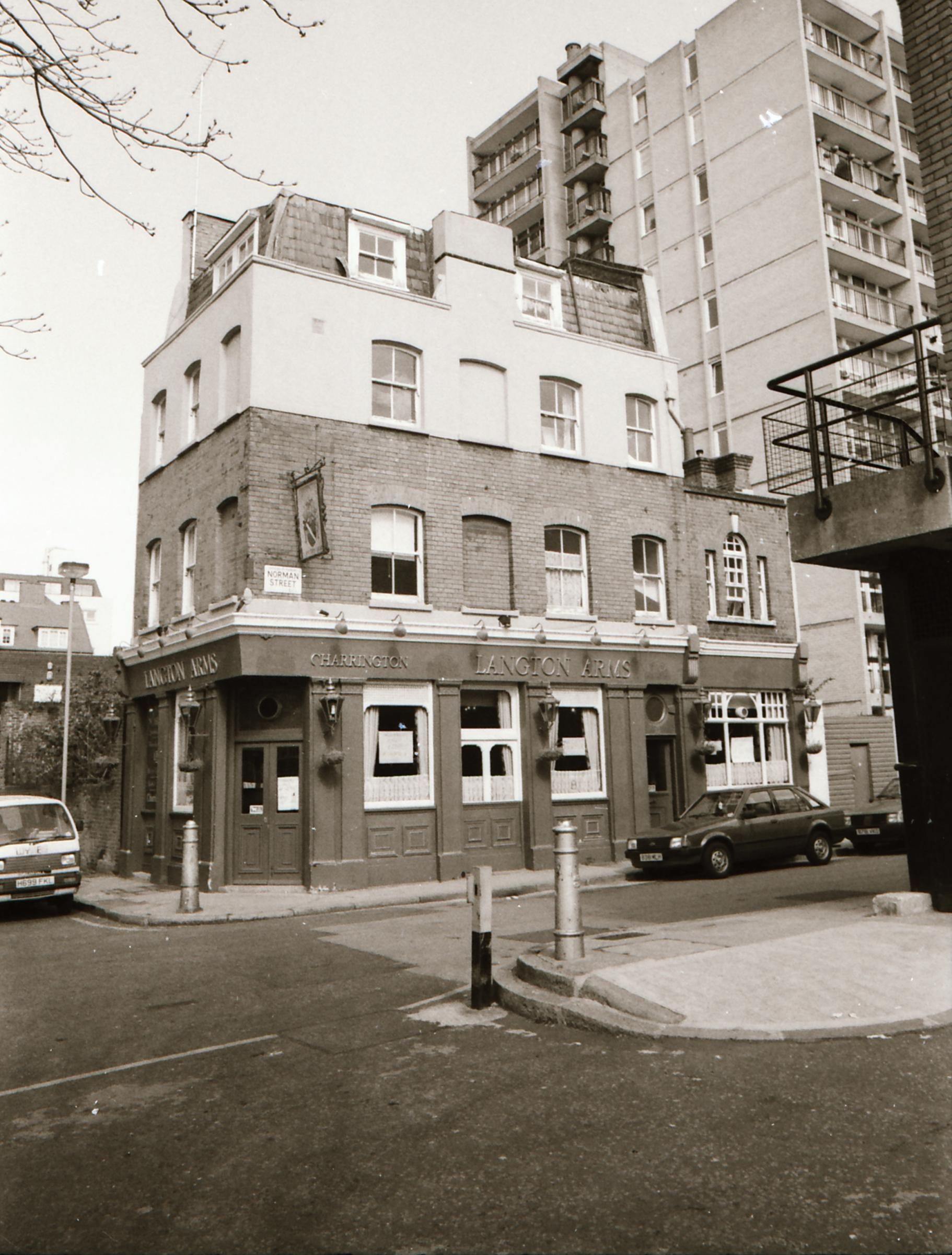 Langton Arms London EC1 taken Aprl 1994.. (Pub, External). Published on 07-02-2019