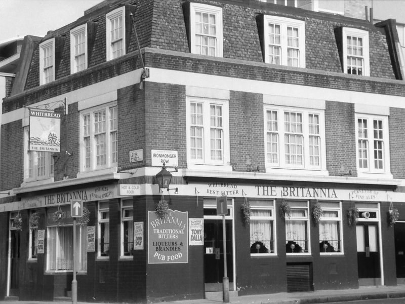 Britannia London EC1 taken in 1986.. (Pub, External). Published on 07-02-2019