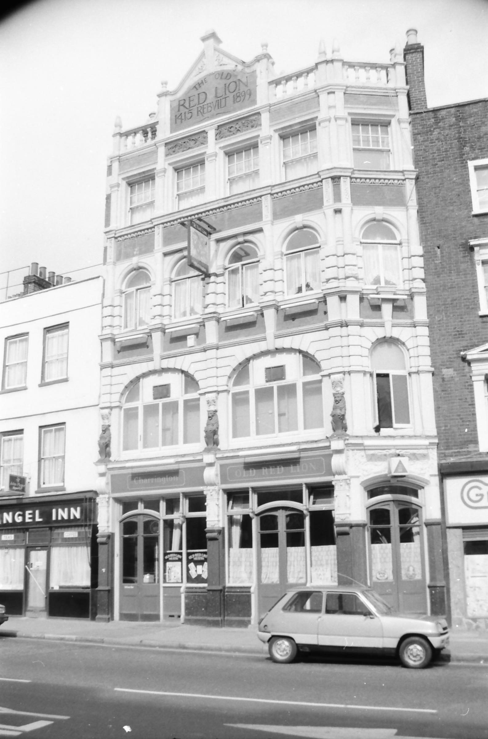 Old Red Lion London EC1 taken Aug 1986.. (Pub, External). Published on 07-02-2019