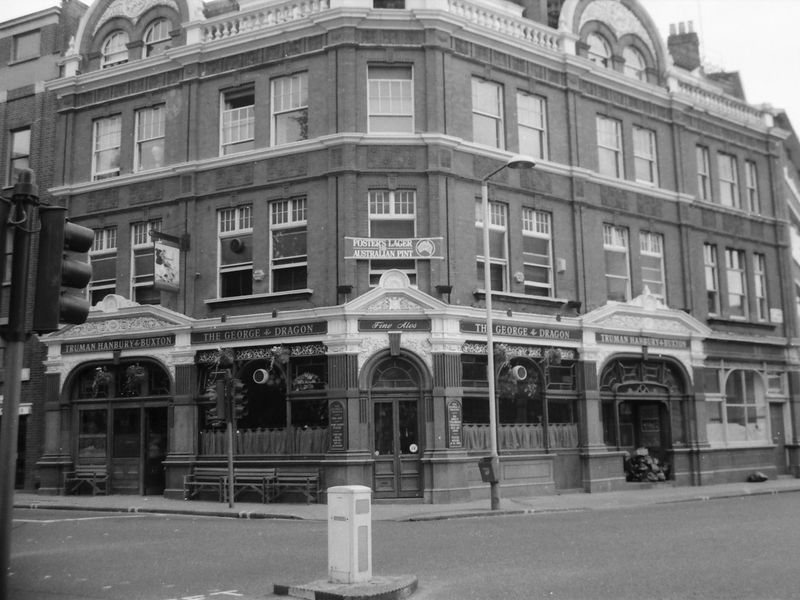 George & Dragon London EC1 taken in Aug 1986.. (Pub, External). Published on 07-02-2019