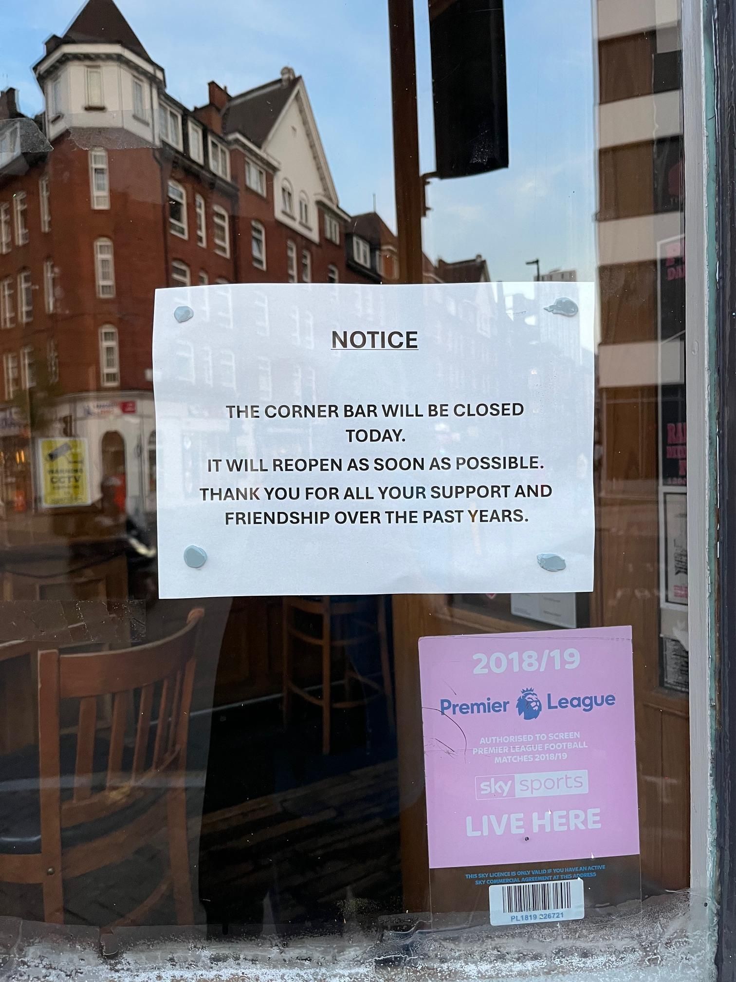 Corner Bar London EC1V 20250714. (Pub, External). Published on 10-08-2025