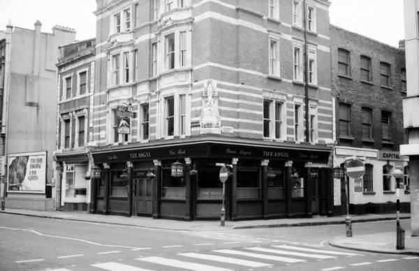 Angel London EC1 taken in 1985.. (Pub). Published on 24-06-2016