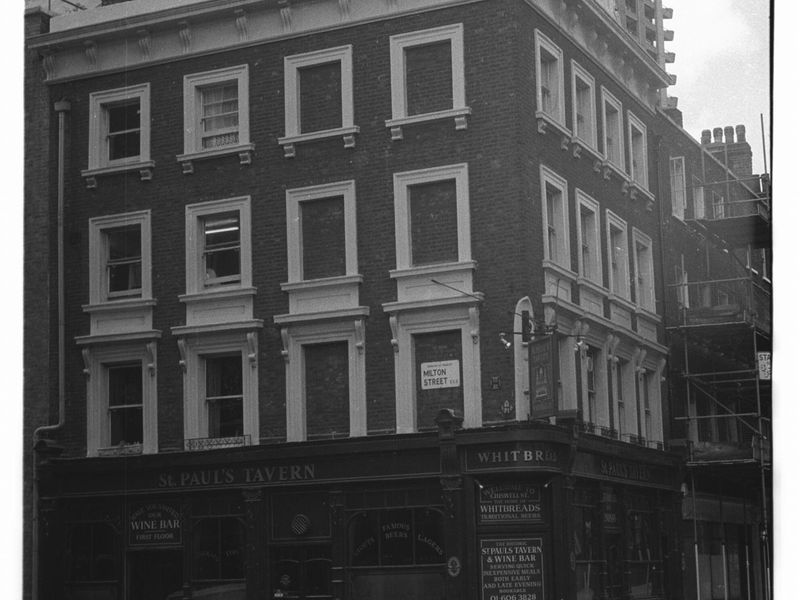 EC1 St Pauls Tavern London EC1 taken in 1985.. (Pub, External). Published on 07-02-2019