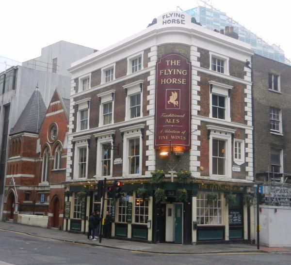 Flying Horse London EC2 taken Dec 2011. (Pub, External, Key). Published on 25-11-2013
