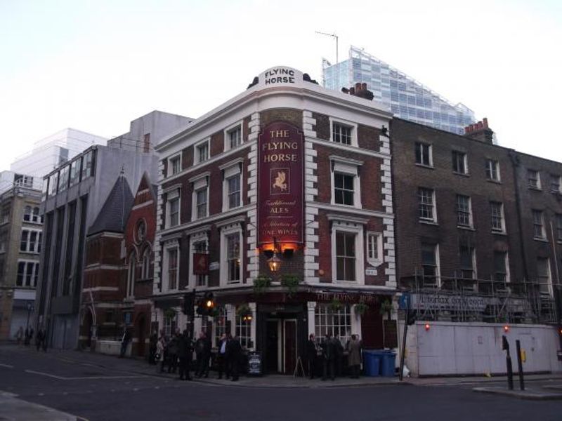 Flying Horse London EC2 taken April 2014. (Pub, External). Published on 20-05-2014