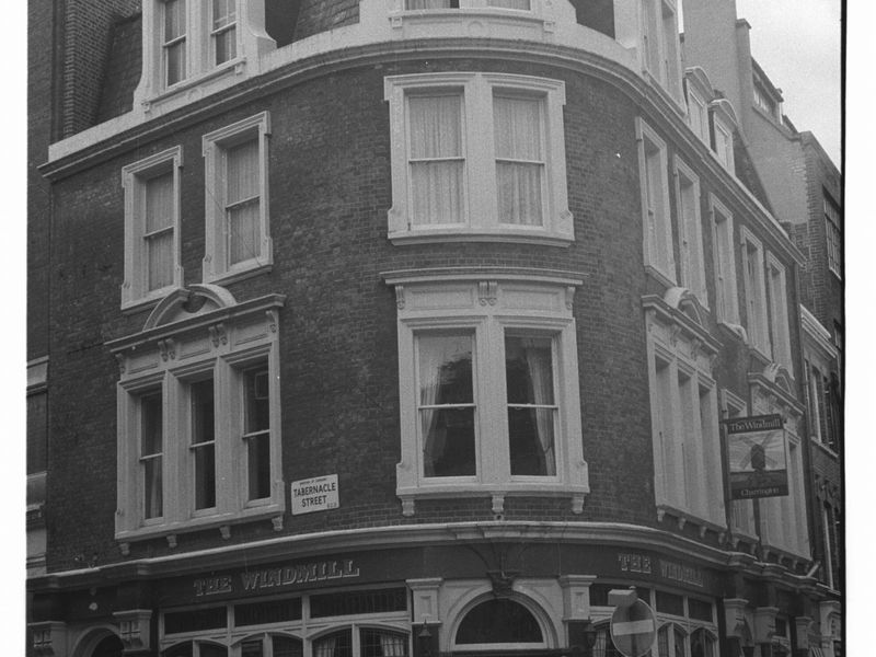 Windmill London EC2 taken in 1985.. (Pub, External). Published on 12-03-2019