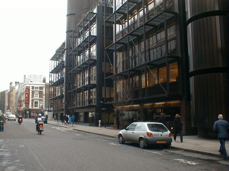 Fleetwood with in the background The Flying Horse London EC2. (Pub, External). Published on 03-11-2022