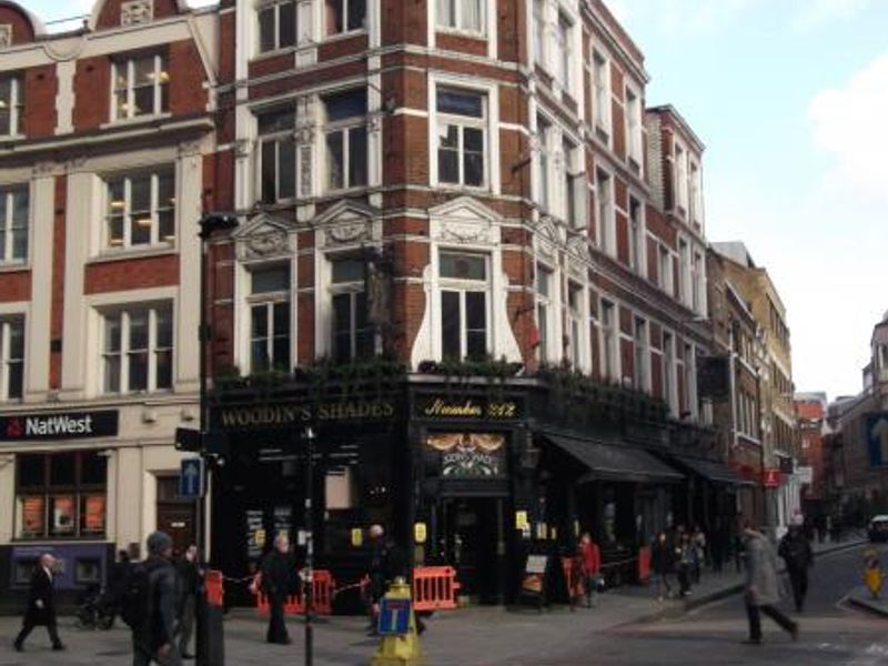 Woodin Shades London EC2 taken Mar 2012. (Pub, External, Key). Published on 25-11-2013