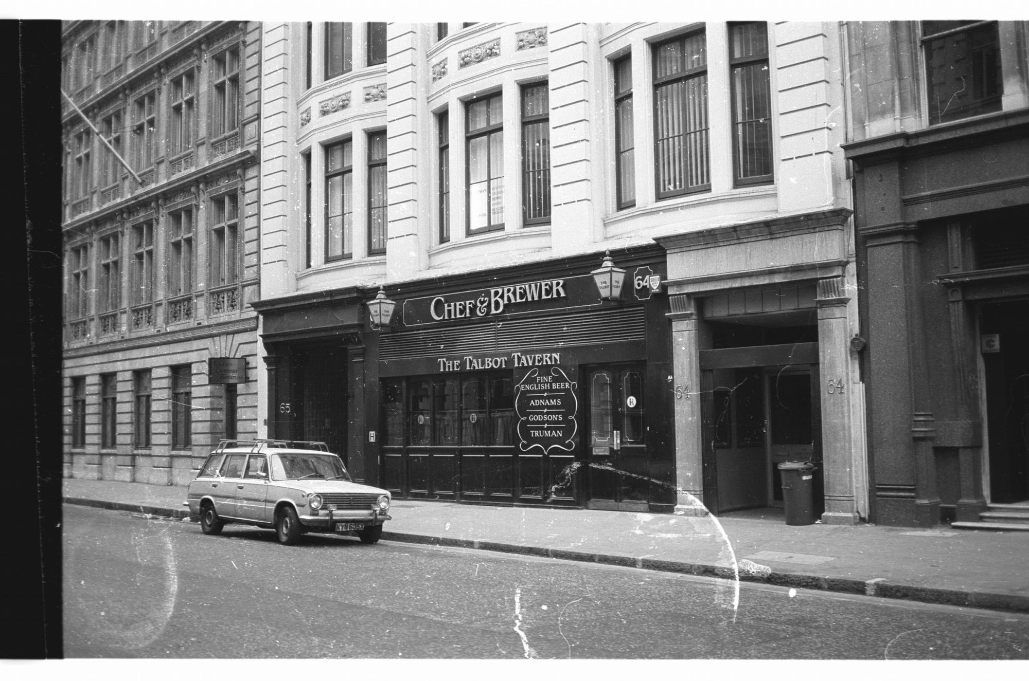 Talbot London EC2 in July 1985.. (Pub, External). Published on 12-03-2019