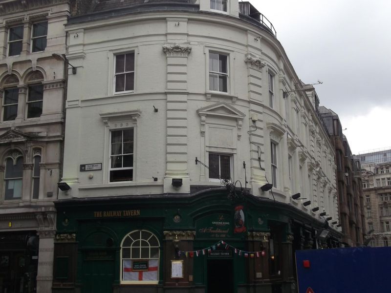 Railway Tavern London EC2 taken 17-5-2016.. (Pub, External). Published on 10-10-2018