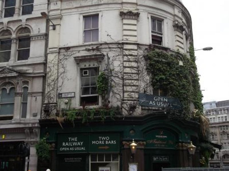 Railway Tavern London EC2 taken July 2014. (Pub, External, Key). Published on 11-08-2014