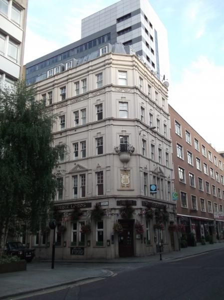 Three Lords London EC3 taken Sept 2012. (Pub, External). Published on 26-11-2013