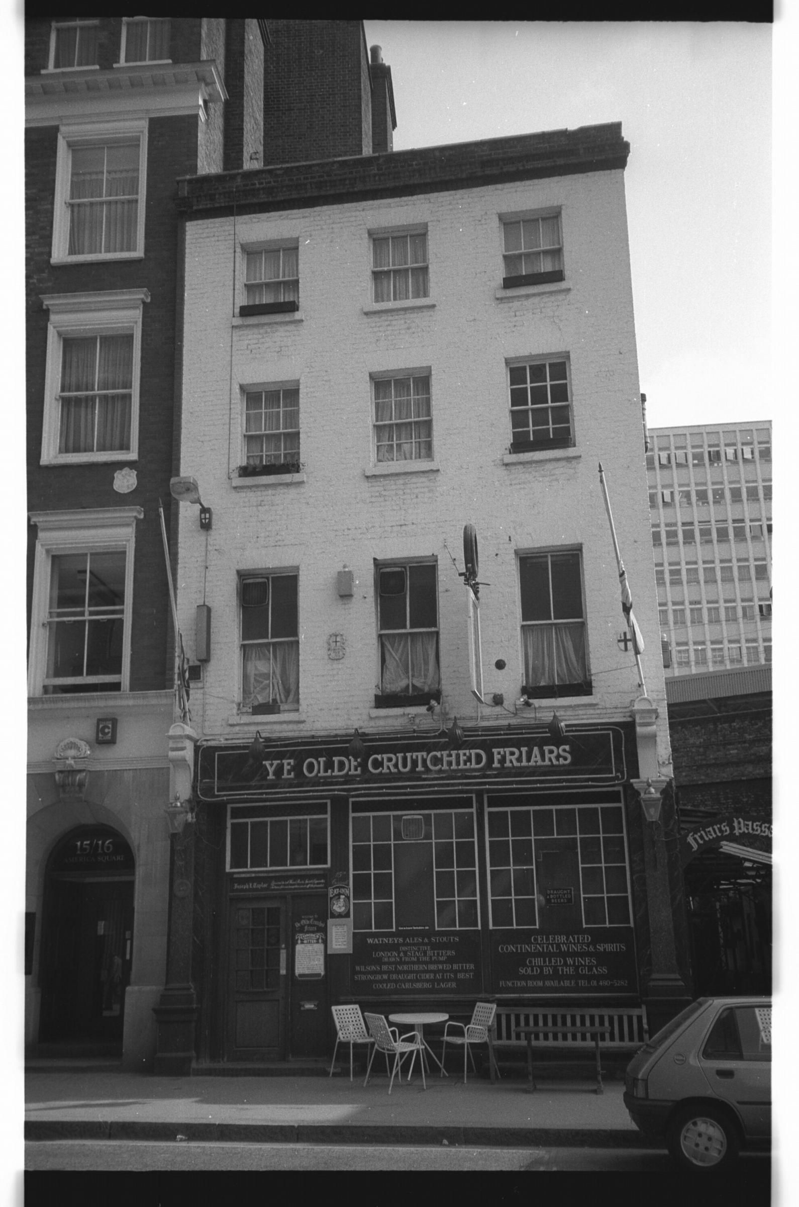 Ye Olde Crutched Friars London EC3 taken in July 1985. (Pub, External, Key). Published on 12-04-2019