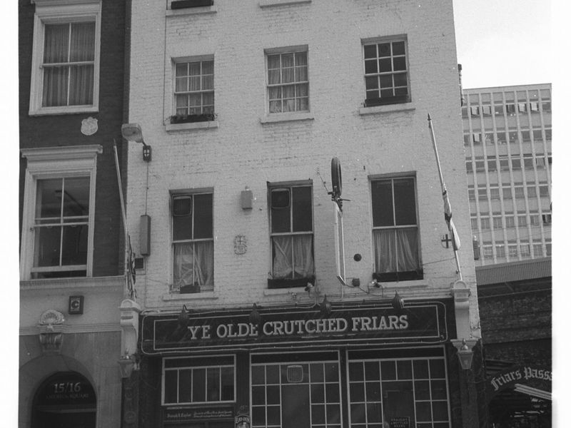 Ye Olde Crutched Friars London EC3 taken in July 1985. (Pub, External, Key). Published on 12-04-2019 