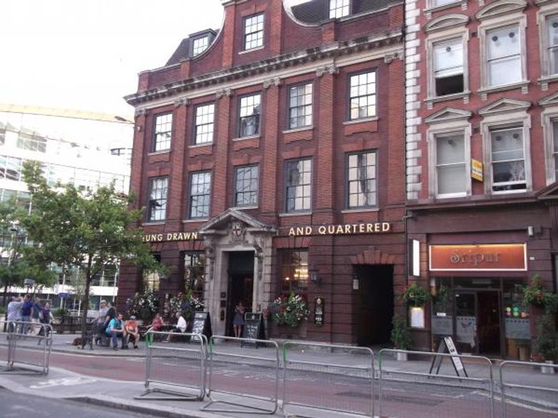 Hung, Drawn & Quartered London EC3 taken Sept 2012. (Pub, External, Key). Published on 28-11-2013
