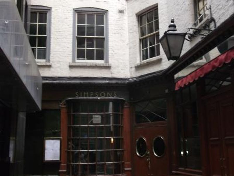 Simpsons London EC3 taken Sept 2012. (Pub, External, Key). Published on 28-11-2013