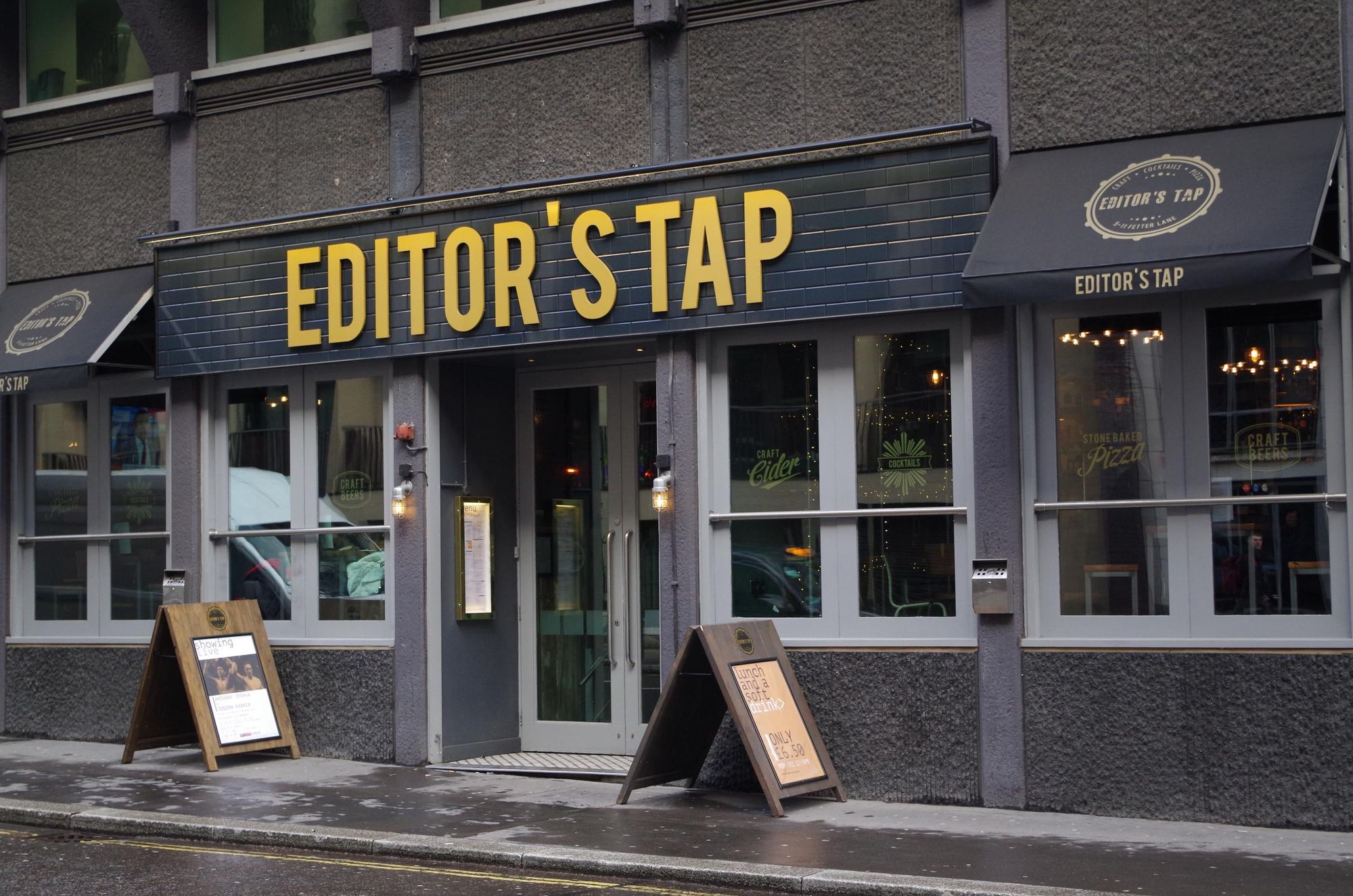 EC4a Editors Tap taken 2018-05-28.. (Pub, External). Published on 07-10-2018