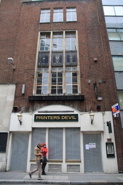 Printers Devil London EC4. (Pub, External, Key). Published on 01-12-2013