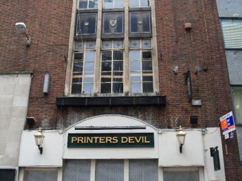 Printers Devil London EC4. (Pub, External, Key). Published on 01-12-2013