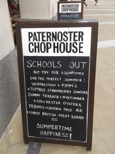 Paternoster Chop House London EC4 taken Aug 2015. (Sign). Published on 06-12-2015