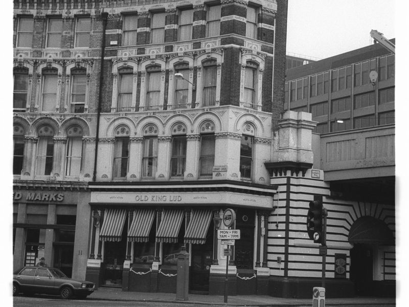 Old King Lud London EC4 taken in July 1985.. (Pub, External). Published on 12-04-2019 
