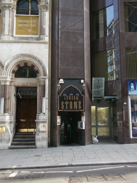 London Stone London EC4 taken August 2014. (Pub, External). Published on 11-08-2014