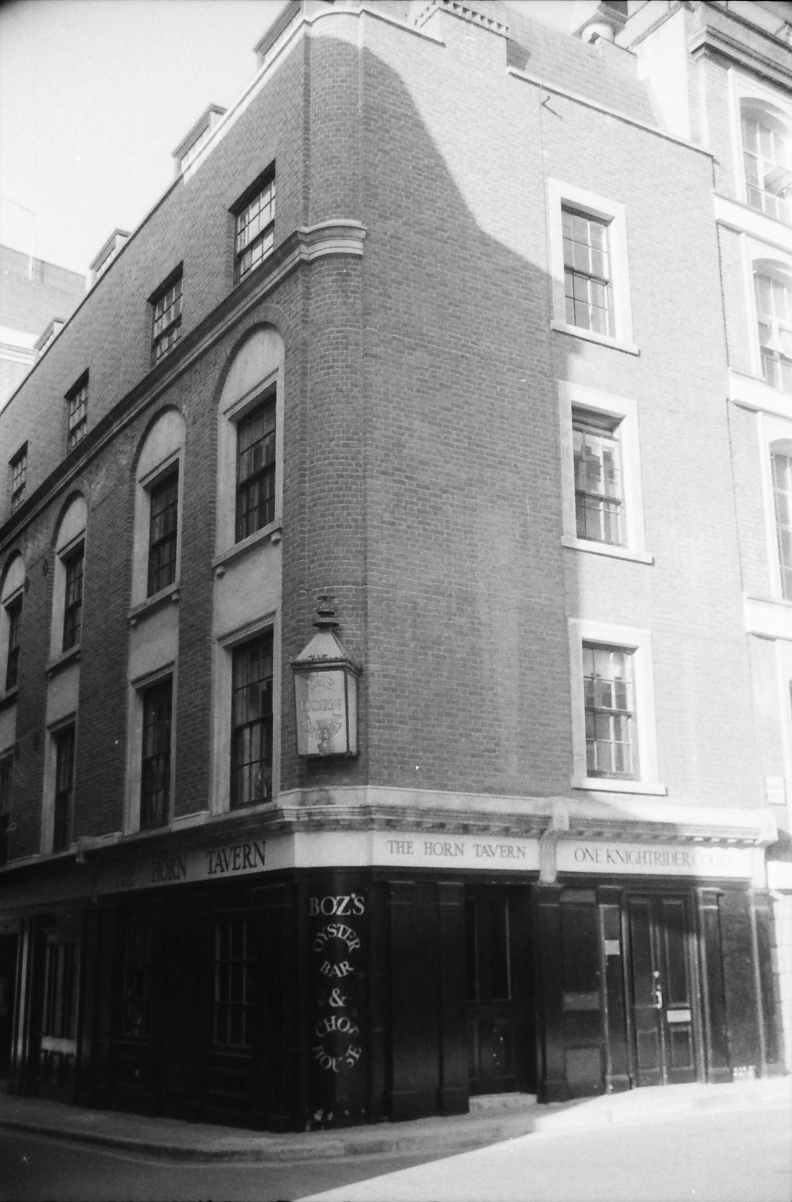 Horn Tavern London EC4 taken 10 Dec 1988.. (Pub, External). Published on 12-04-2019