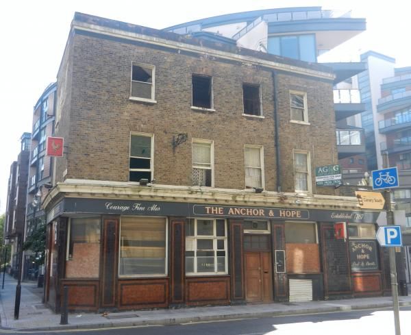 Anchor & Hope London E14 taken Oct 2011. (Pub, External). Published on 07-11-2013