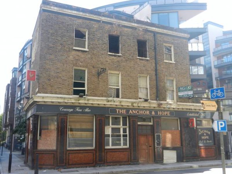 Anchor & Hope London E14 taken Oct 2011. (Pub, External). Published on 07-11-2013