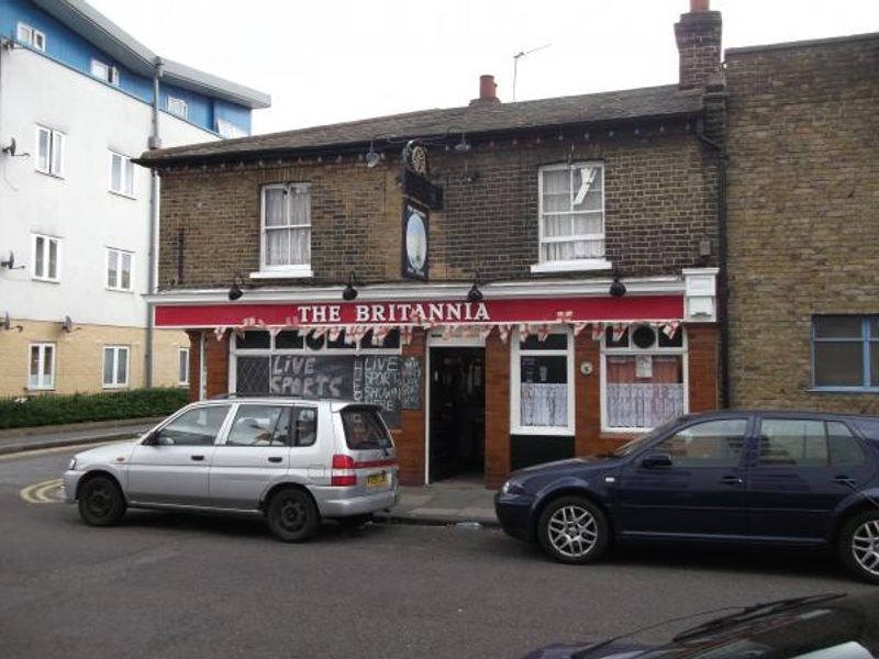 Britannia London E15 taken Aug 2012. (Pub, External). Published on 10-11-2013