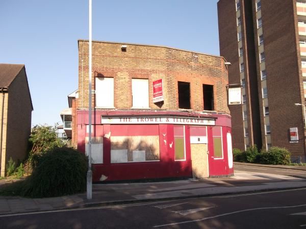 Trowel & Telegraph London E15 taken July 2012. (Pub, External). Published on 12-11-2013