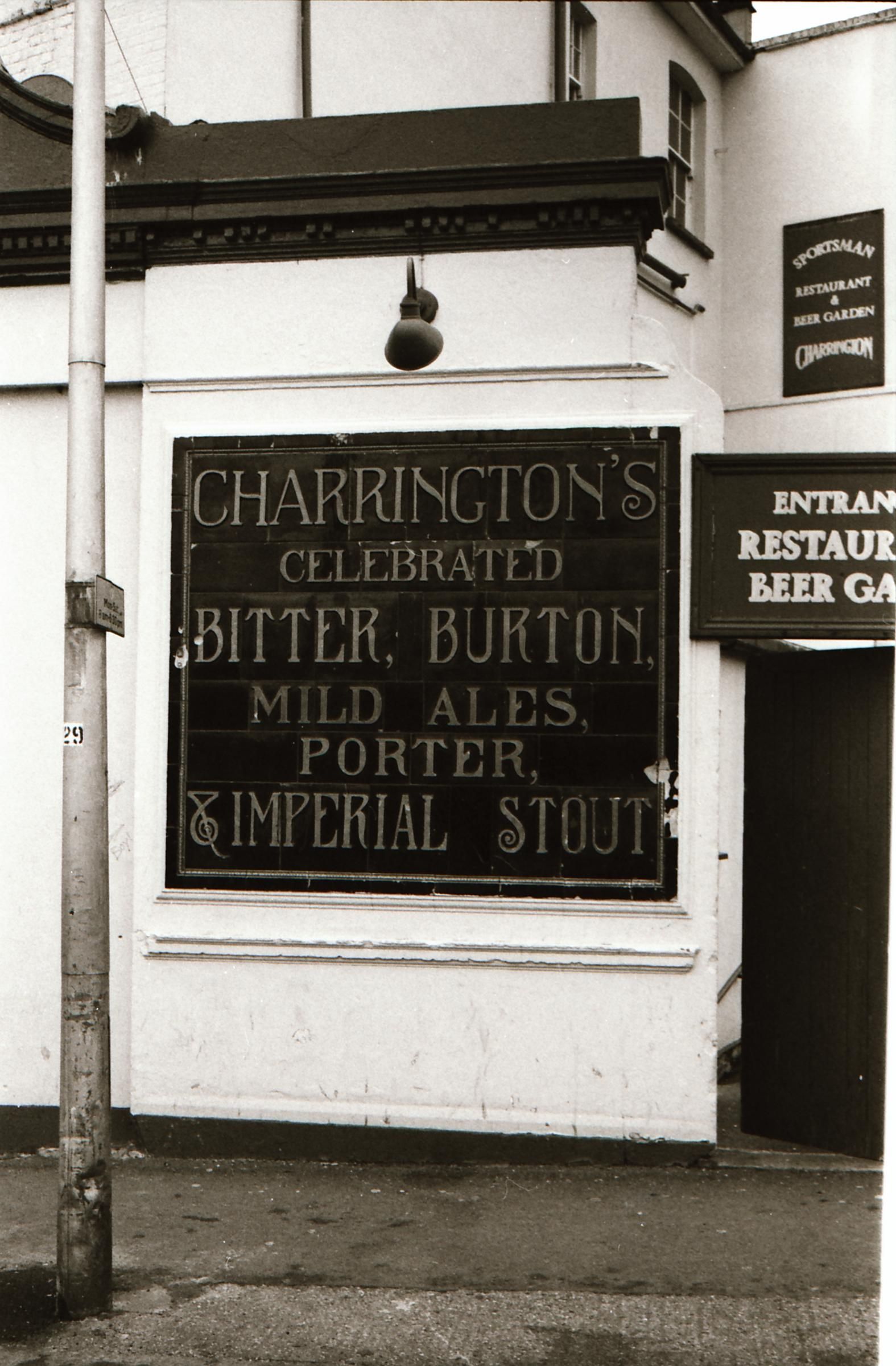 Sportsman tiles London E17 taken between Dec 92-Jan 1994.. (Pub, External). Published on 10-01-2019
