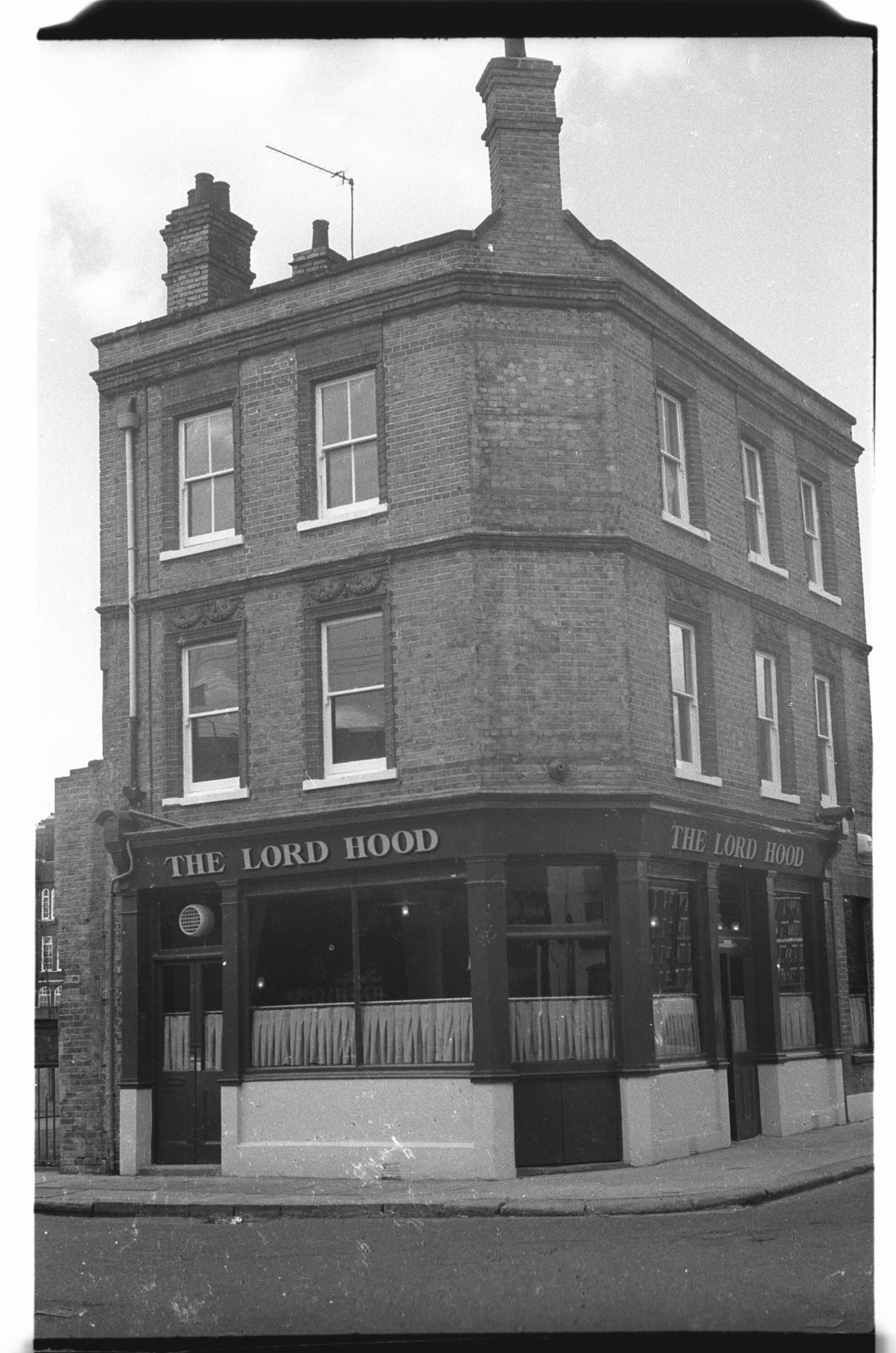 Lord Hood London E2 taken in 1985. (Pub, External). Published on 22-02-2018
