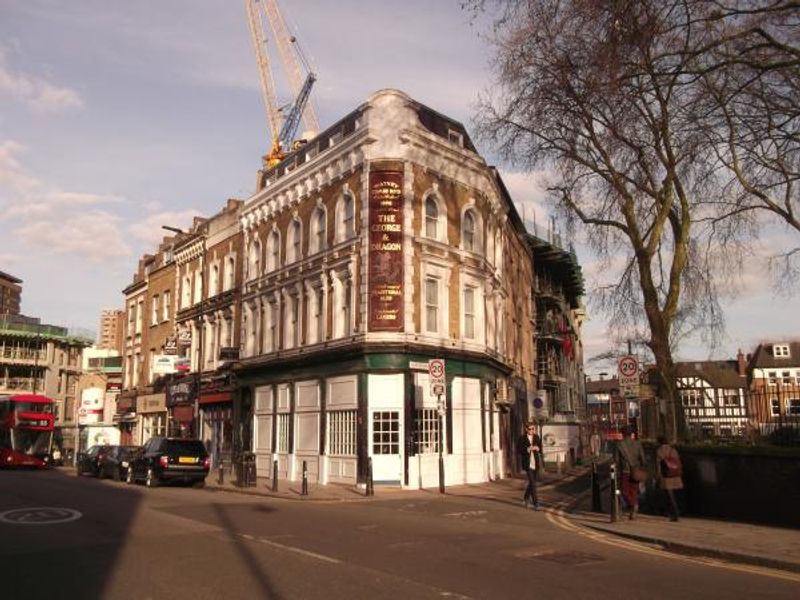 George & Dragon  London E2 taken March 2016. (Pub, External). Published on 07-04-2016