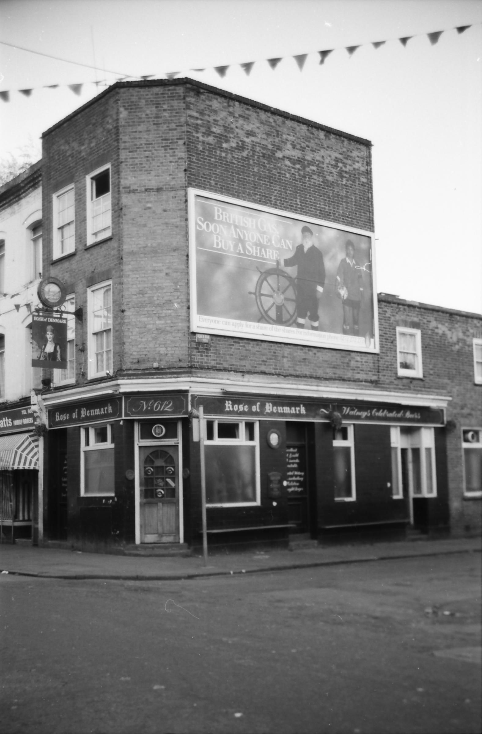 Rose of Denmark London E3 taken in 1986. (Pub, External, Key). Published on 28-03-2018