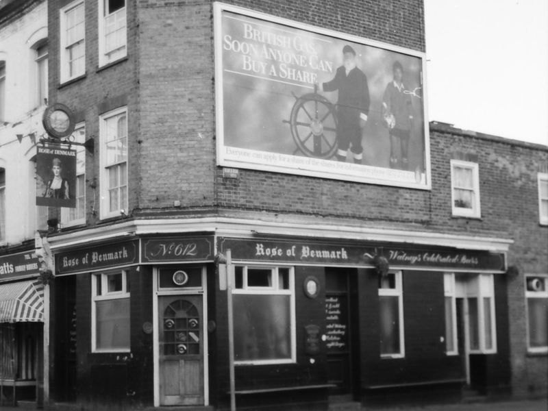 Rose of Denmark London E3 taken in 1986. (Pub, External, Key). Published on 28-03-2018