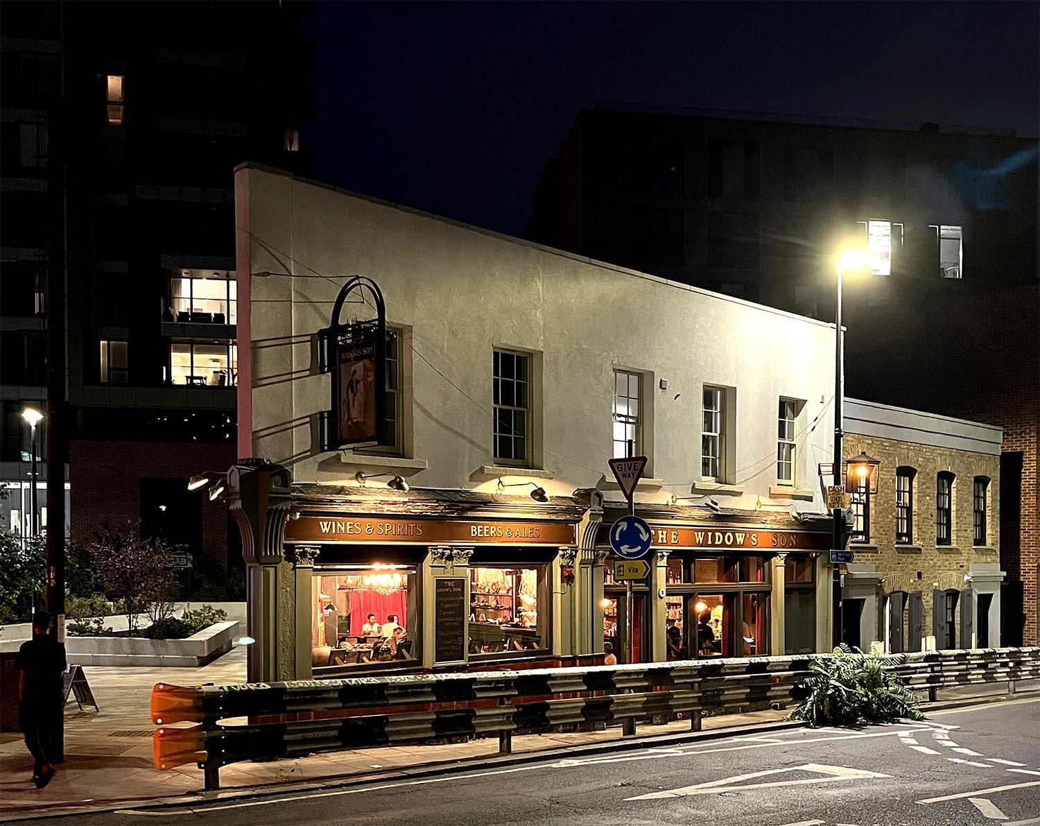 WidowsSon London E3 20250806. (Pub, External, Key). Published on 10-08-2025