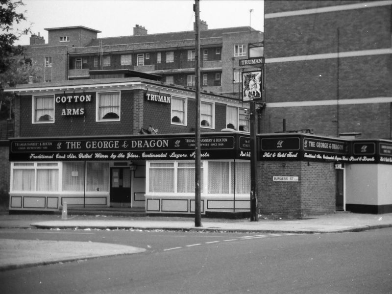 George & Dragon/Cotton Arms LondonE3 taken in 1986. (Pub, External, Key). Published on 28-03-2018 