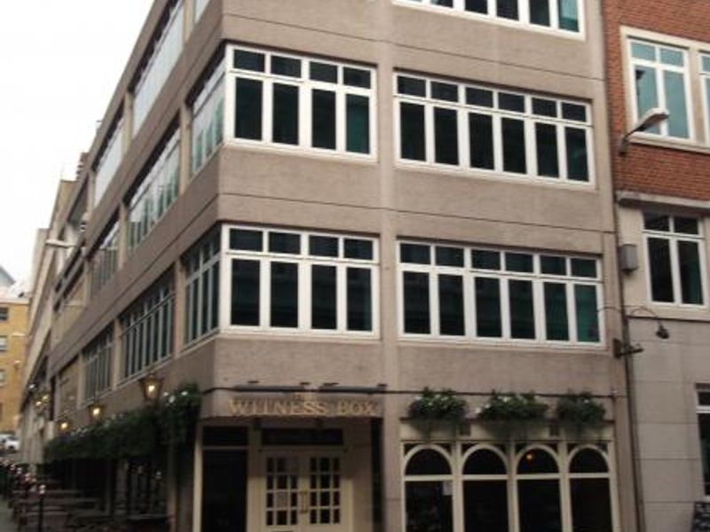 Witness Box London EC4 taken Feb 2012. (Pub, External, Key). Published on 01-12-2013