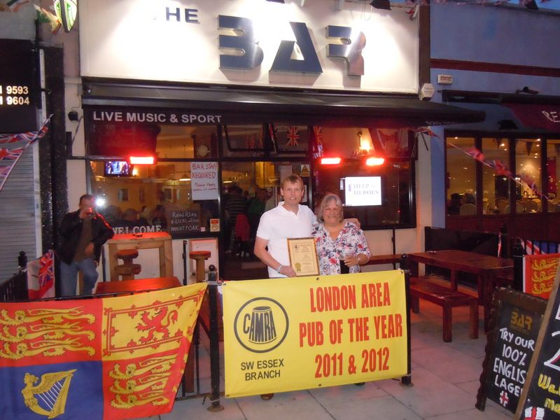 The Bar - Gants Hill - PotY Award 2012. (Pub, Award). Published on 27-01-2014