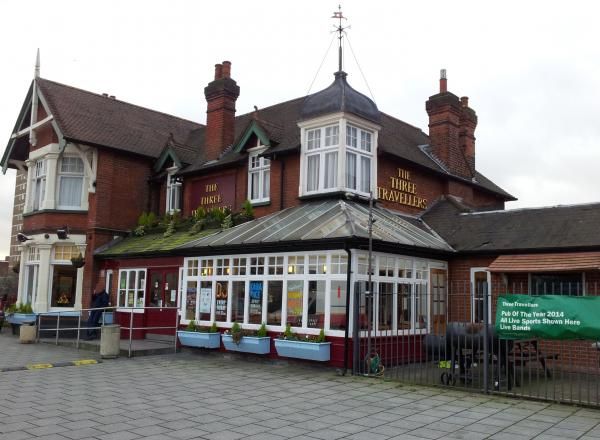 Three Travellers - Dagenham (2). (Pub, External, Key). Published on 08-02-2016