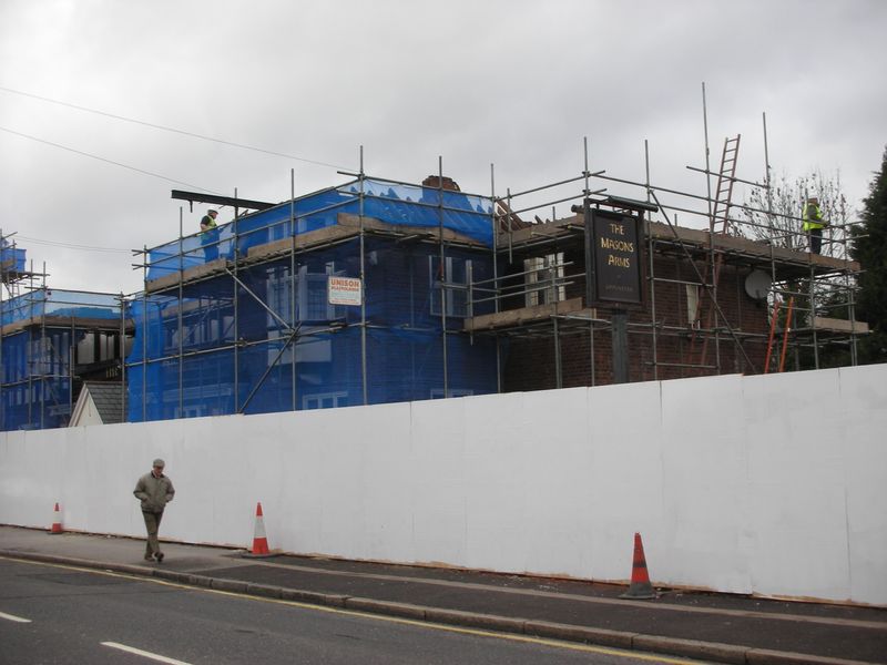 Masons Arms - Upminster - Being demolished. (Pub, External). Published on 27-01-2014
