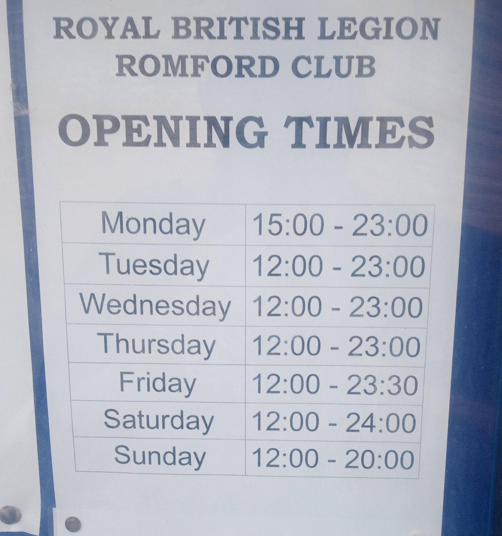 Opening times as at August 2025. (External). Published on 06-08-2025