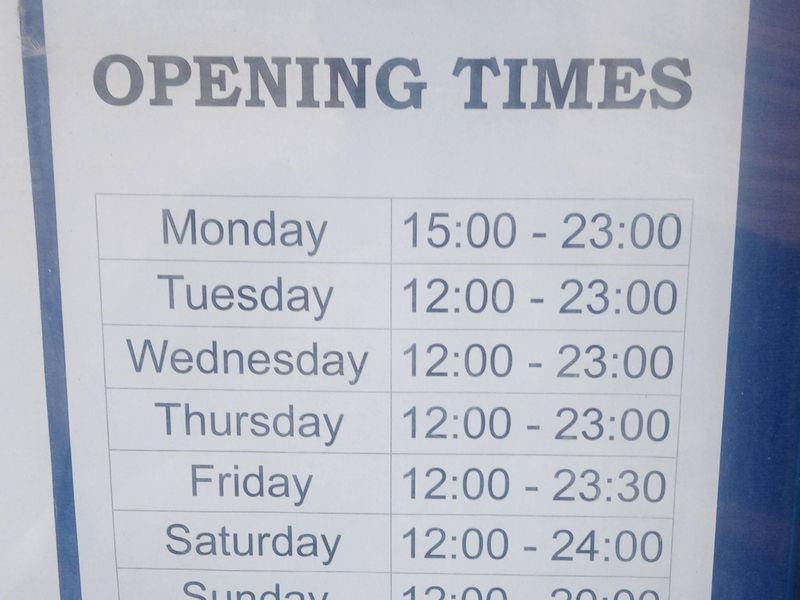 Opening times as at August 2025. (External). Published on 06-08-2025 
