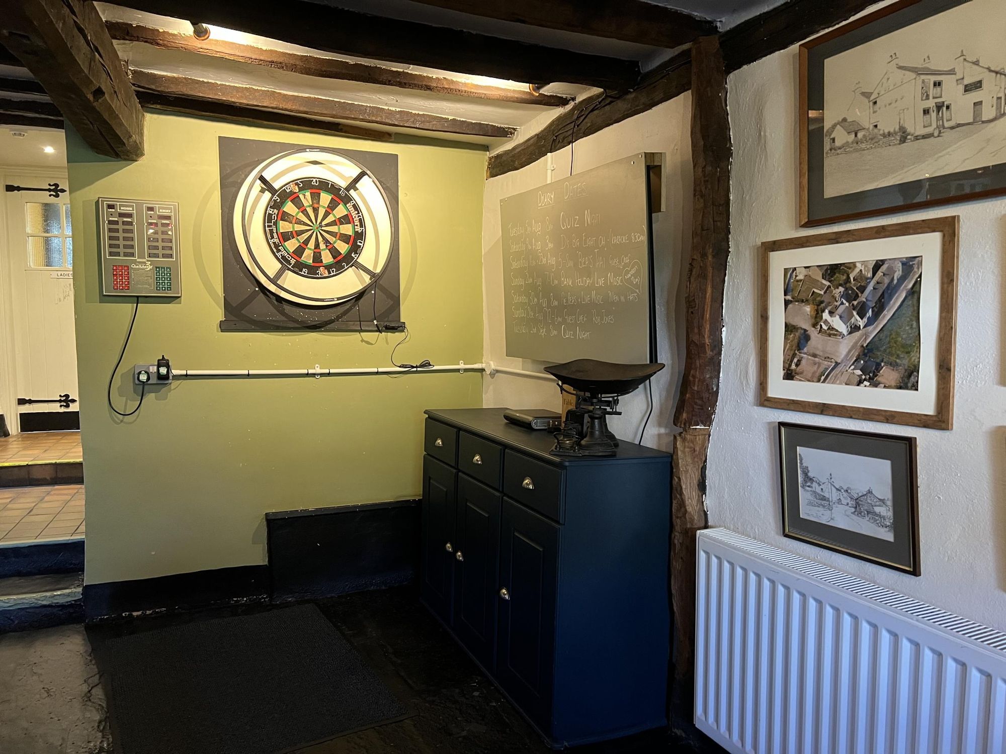 The dartboard (14/08/2025 Ann S-G). (Pub, Bar). Published on 15-08-2025