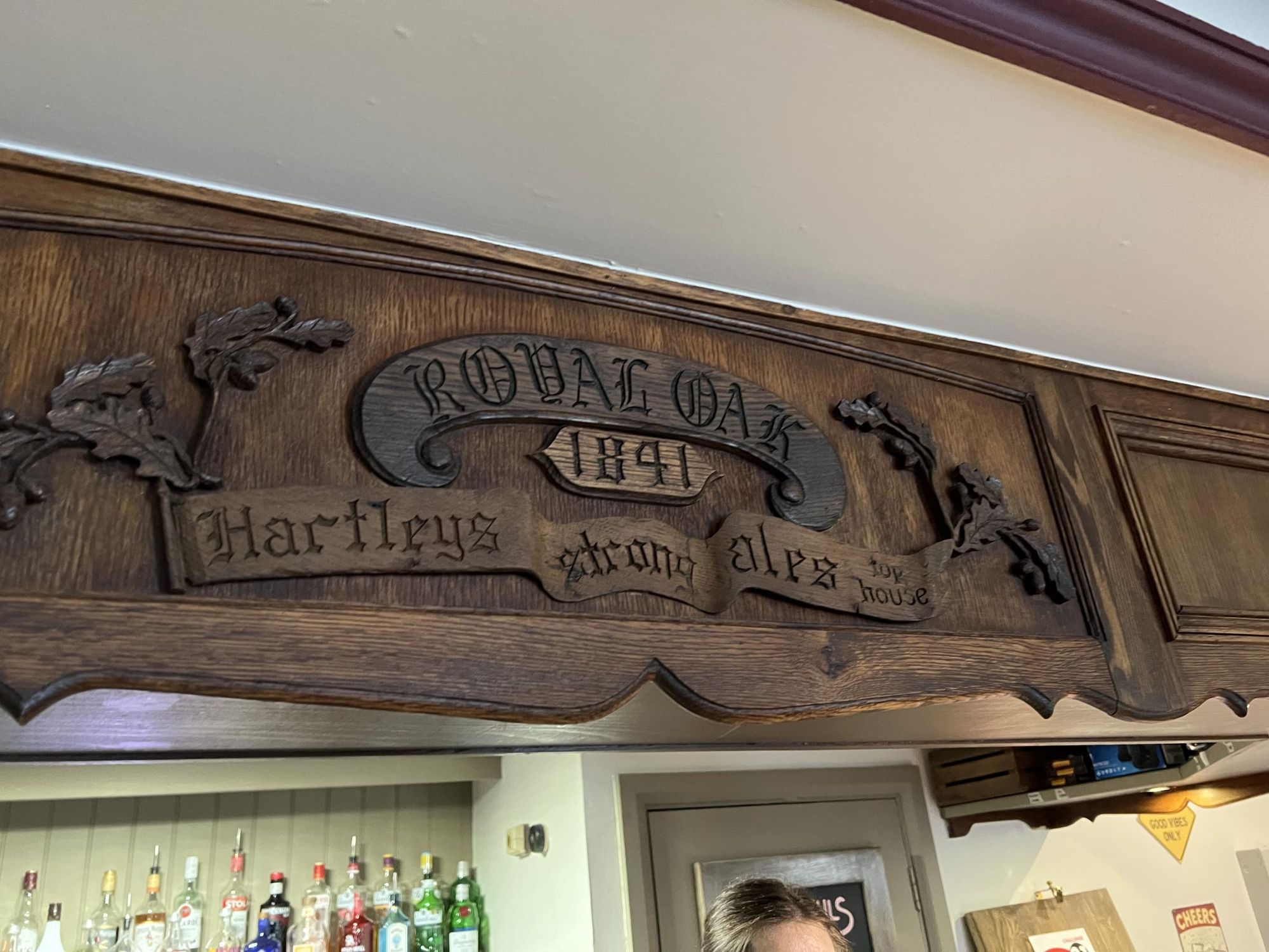 Historic inrest above the bar (13/09/2025 Ann S-G). (Pub, Bar). Published on 15-09-2025
