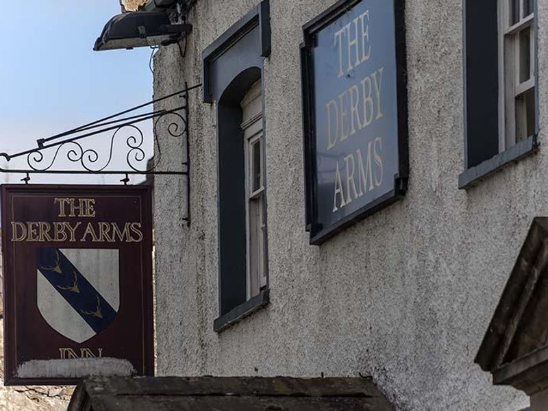 Derby Arms sign. (Pub, Sign). Published on 25-11-2019